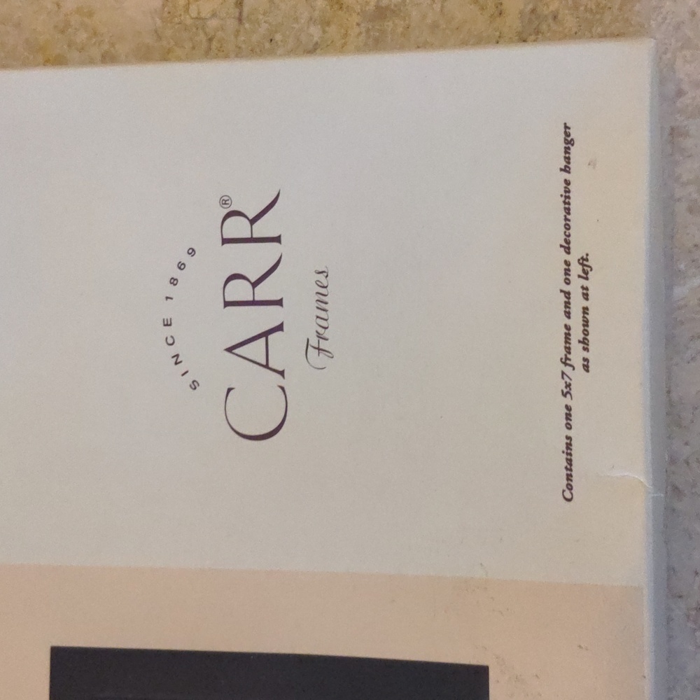 NWT! NIB! Carr Frames 5"x7" Connections Picture Frame Black Wood Gold Star - Picture 2 of 10